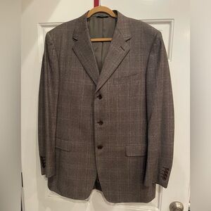 Canali suit. 54 L. Brown. Plaid.